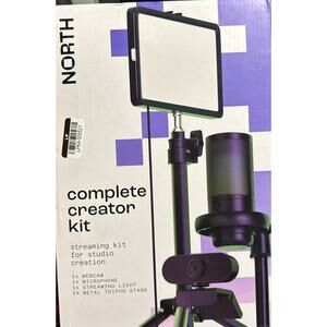 North Complete Creator Streaming Kit Studio Webcam Microphone Light Tripod Stand